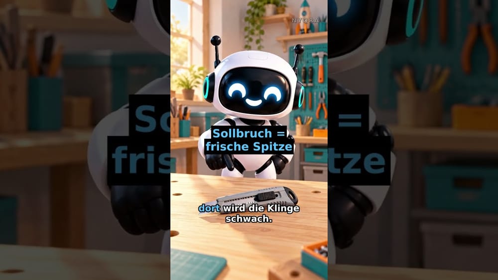 Warum hat der Cutter schräge Linien in der Klinge? 🔪