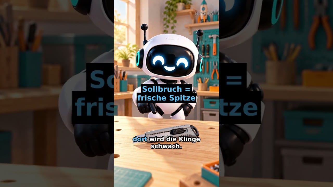 Warum hat der Cutter schräge Linien in der Klinge? 🔪